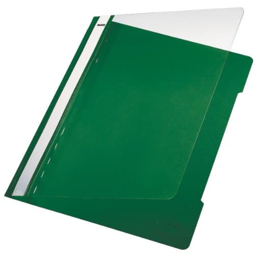 Esselte Leitz Hefter Standard, A4, langes Beschriftungsfeld, PVC, grün