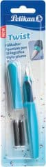 Pelikan 923441 Füllhalter Twist (Universel für Rechts- und Links händer) hellblau/dunkelblau