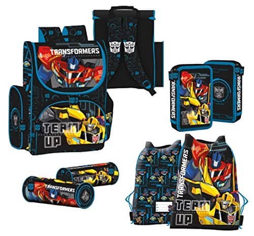 TRANSFORMERS Roboter 4 Teile SET TASCHE SCHULRANZEN SCHULRUCKSACK Rucksack