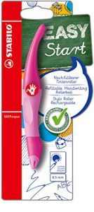 STABILO EASYoriginal inkl. 1 Nachfüllpatrone - ergonomischer Tintenroller für Rechtshänder - Schreibfarbe blau (löschbar) - Einzelstift hell-/dunkelpink