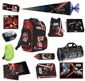 Star Wars Schulranzen Set 21-tlg. Sporttasche, Schultüte, Episode 7 Schulrucksack PL