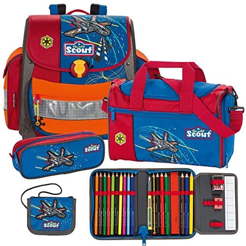 Scout Schulranzen-Set Exklusiv Buddy Set 5 Teilig 40 cm Mehrfarbig (Neutron Star) 72500237200